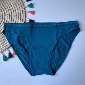 Victoria's Secret Stretch Cotton Bikini Panty Evening Tide Medium NEW